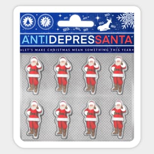 Antidepressant Santa Claus Sticker